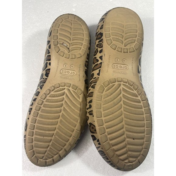 Crocs womens size 9 W leopard print kadee flats - Picture 13 of 16